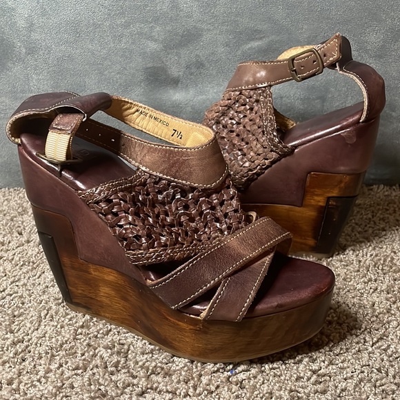 BED STU Petra Wooden Heel Wedge Sandals - Picture 9 of 15